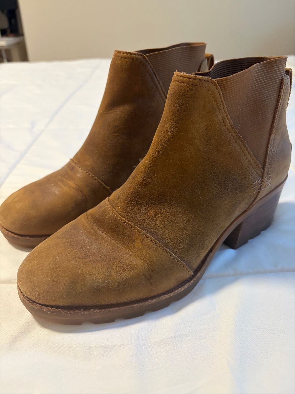 Sorel Women’s Suede Ankle Booties Brown 7.5